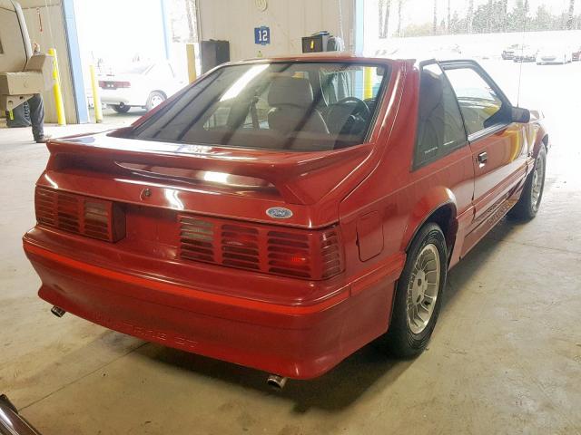 1FABP42E0HF192555 - 1987 FORD MUSTANG GT RED photo 4