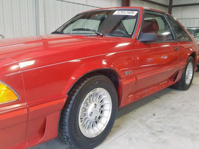 1FABP42E0HF192555 - 1987 FORD MUSTANG GT RED photo 9