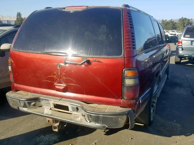 3GKEC16T91G162649 - 2001 GMC YUKON XL C MAROON photo 4