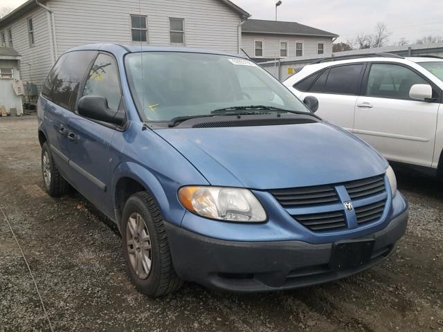 1D4GP25B97B107386 - 2007 DODGE CARAVAN SE BLUE photo 1