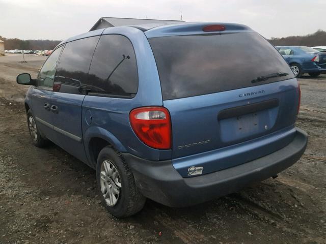 1D4GP25B97B107386 - 2007 DODGE CARAVAN SE BLUE photo 3