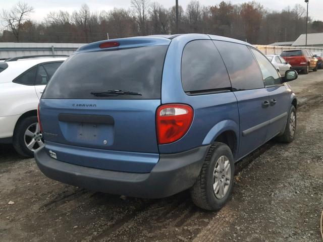 1D4GP25B97B107386 - 2007 DODGE CARAVAN SE BLUE photo 4