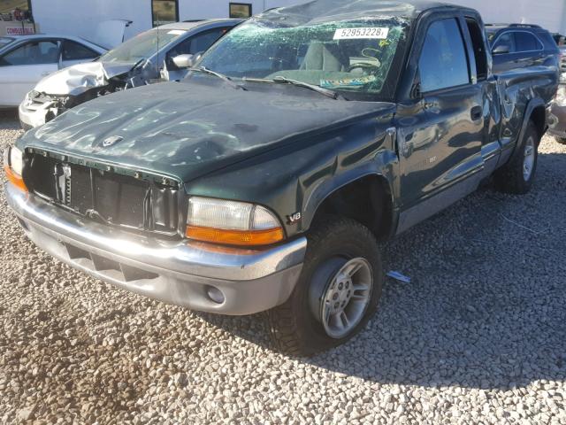 1B7GG22Y7WS526311 - 1998 DODGE DAKOTA GREEN photo 2