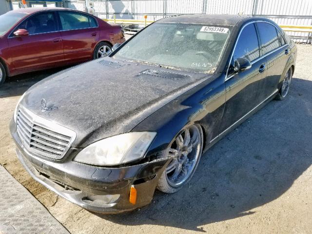 WDDNG71X07A074387 - 2007 MERCEDES-BENZ S 550 BLACK photo 2