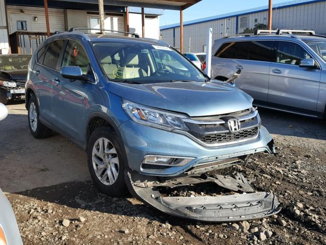 2HKRM4H70FH612585 - 2015 HONDA CR-V EXL BLUE photo 1