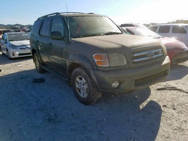 5TDZT38A72S120066 - 2002 TOYOTA SEQUOIA LI GREEN photo 1