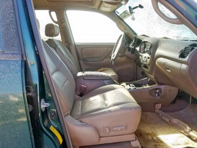 5TDZT38A72S120066 - 2002 TOYOTA SEQUOIA LI GREEN photo 5