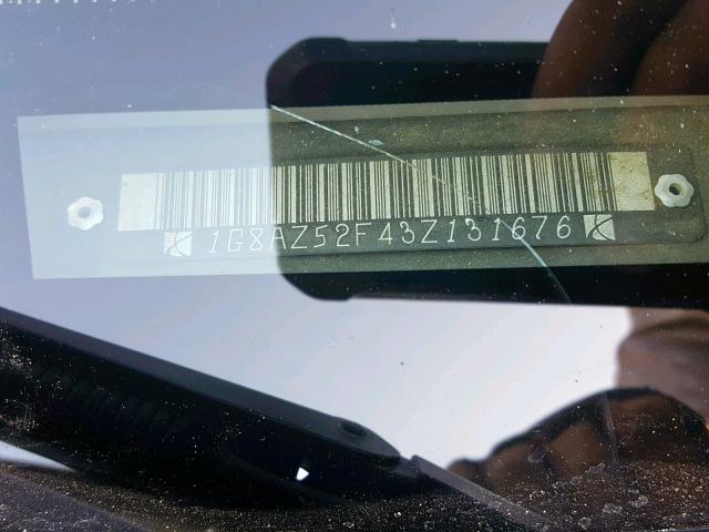 1G8AZ52F43Z131676 - 2003 SATURN ION LEVEL GOLD photo 10