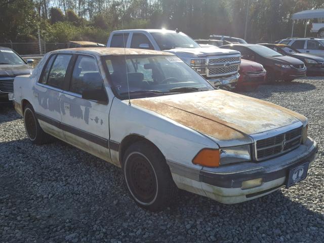 1B3BA46K0KF469631 - 1989 DODGE SPIRIT WHITE photo 1