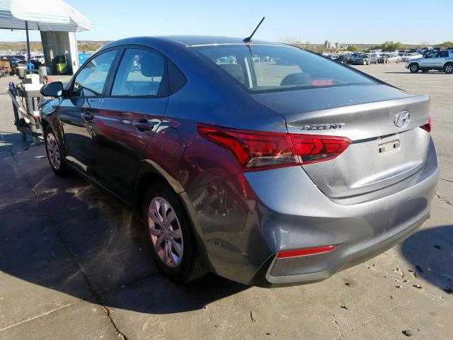 3KPC24A39KE067813 - 2019 HYUNDAI ACCENT SE GRAY photo 3