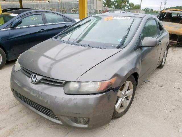 2HGFG128X7H545788 - 2007 HONDA CIVIC EX GRAY photo 2