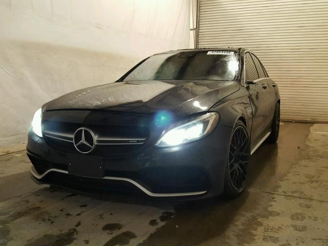 55SWF8HB7GU128033 - 2016 MERCEDES-BENZ C 63 AMG-S BLACK photo 2