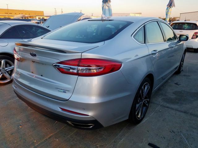 3FA6P0D93KR205173 - 2019 FORD FUSION TIT SILVER photo 4