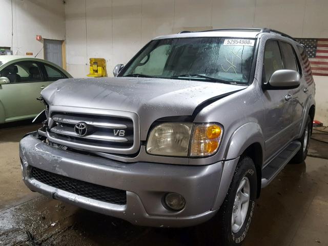 5TDBT48A22S064951 - 2002 TOYOTA SEQUOIA LI SILVER photo 2