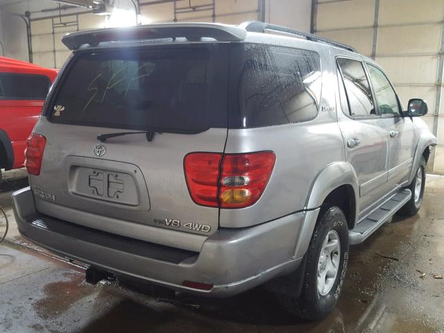 5TDBT48A22S064951 - 2002 TOYOTA SEQUOIA LI SILVER photo 4