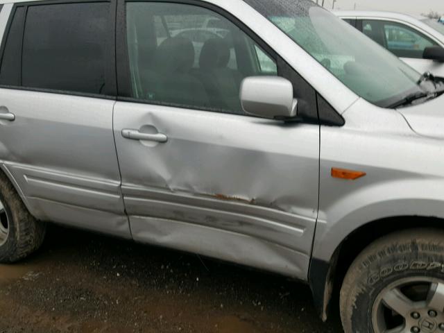 5FNYF18328B049526 - 2008 HONDA PILOT SE SILVER photo 9