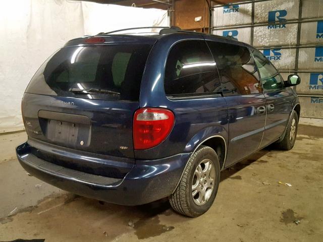 1D4GP25R23B282506 - 2003 DODGE CARAVAN SE BLUE photo 4