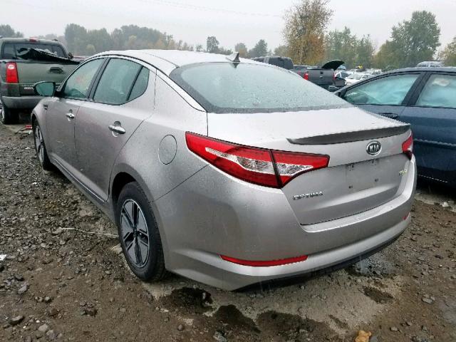 KNAGM4AD7C5011173 - 2012 KIA OPTIMA HYB SILVER photo 3