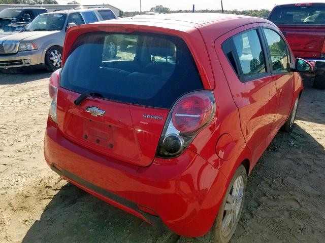 KL8CA6S94DC519509 - 2013 CHEVROLET SPARK LS RED photo 4