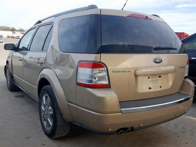 1FMDK03W18GA15066 - 2008 FORD TAURUS X L GOLD photo 3