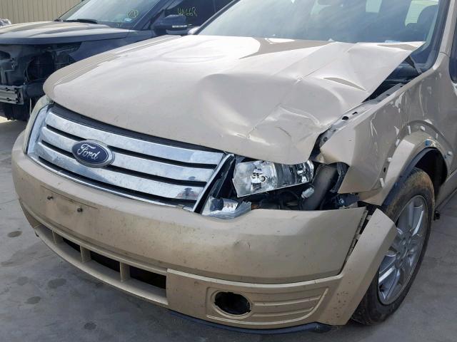 1FMDK03W18GA15066 - 2008 FORD TAURUS X L GOLD photo 9