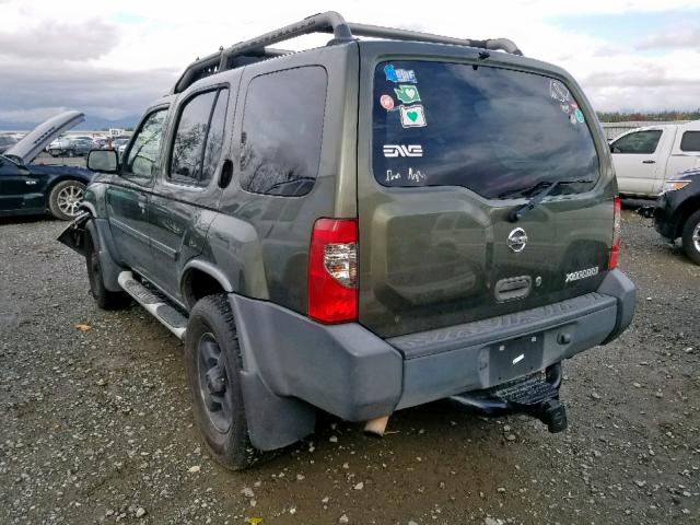 5N1ED28T43C691052 - 2003 NISSAN XTERRA XE GREEN photo 3