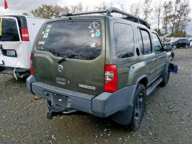 5N1ED28T43C691052 - 2003 NISSAN XTERRA XE GREEN photo 4