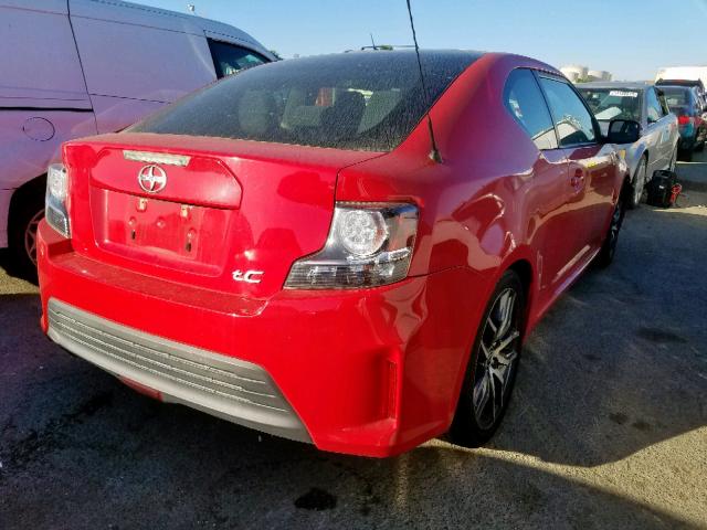 JTKJF5C76E3080119 - 2014 TOYOTA SCION TC წითელი ფოტო 4