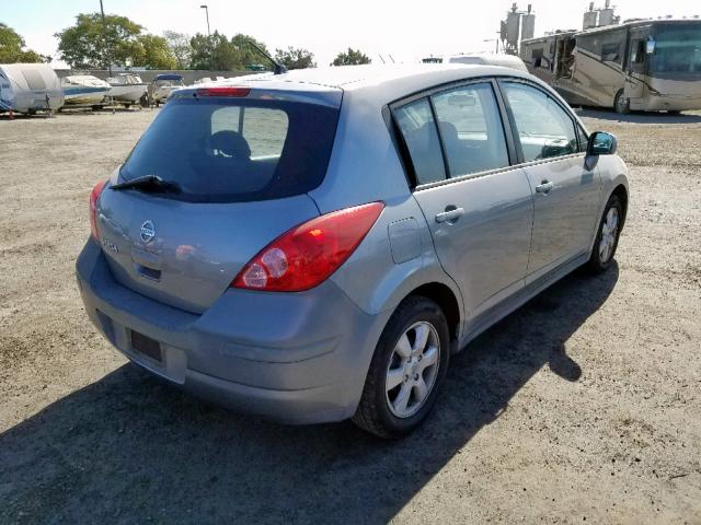 3N1BC13E57L357607 - 2007 NISSAN VERSA S GRAY photo 4