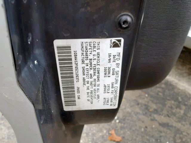 1G8AW12F65Z126371 - 2005 SATURN ION LEVEL SILVER photo 10