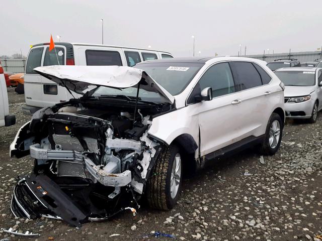 2FMPK4J87HBB10652 - 2017 FORD EDGE SEL WHITE photo 2