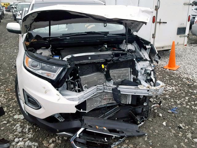 2FMPK4J87HBB10652 - 2017 FORD EDGE SEL WHITE photo 9