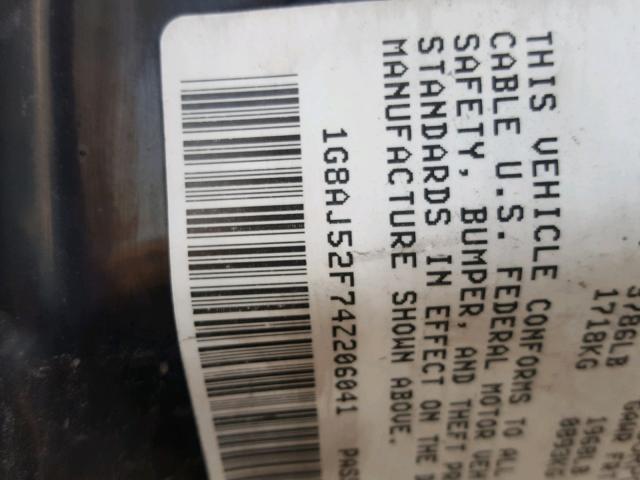 1G8AJ52F74Z206041 - 2004 SATURN ION LEVEL GOLD photo 10