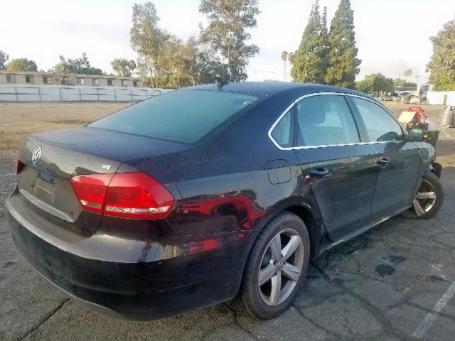 1VWBP7A38EC007643 - 2014 VOLKSWAGEN PASSAT SE BLACK photo 4