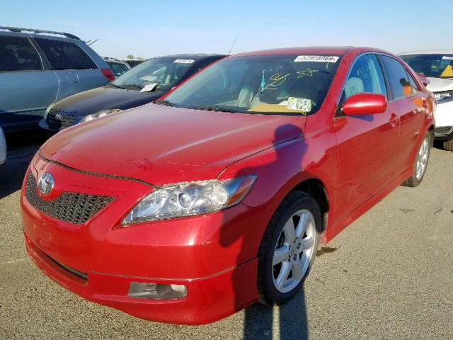 4T1BK46K98U060331 - 2008 TOYOTA CAMRY LE RED photo 2