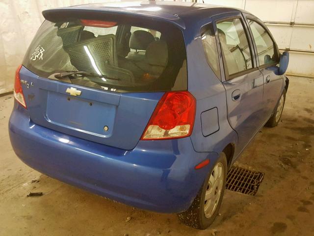 KL1TJ62694B161642 - 2004 CHEVROLET AVEO LS BLUE photo 4