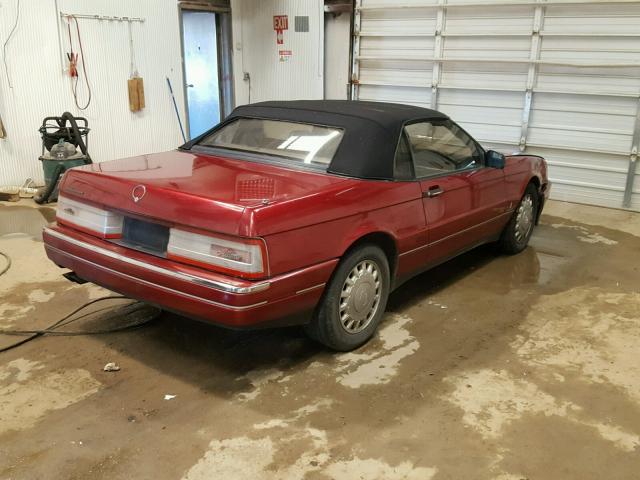 1G6VS3390PU129020 - 1993 CADILLAC ALLANTE RED photo 4