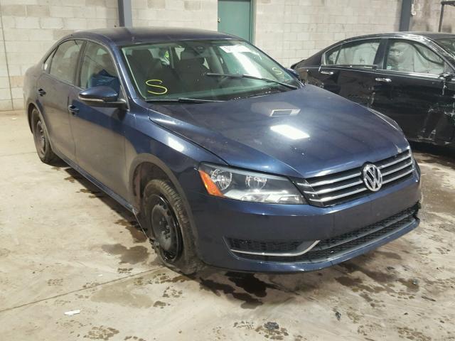 1VWAP7A36CC085539 - 2012 VOLKSWAGEN PASSAT S BLUE photo 1