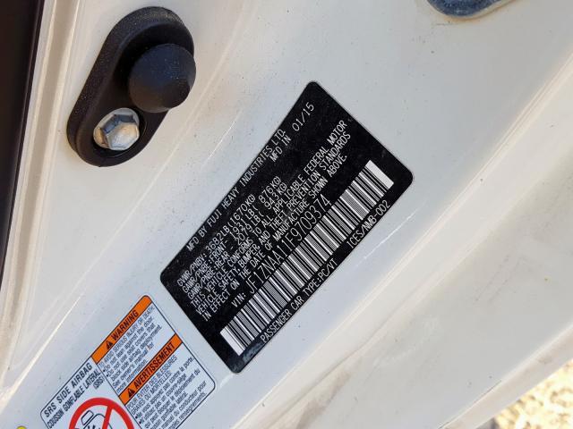 JF1ZNAA11F9709374 - 2015 TOYOTA SCION FR-S WHITE photo 10