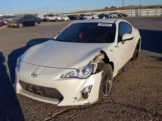 JF1ZNAA11F9709374 - 2015 TOYOTA SCION FR-S WHITE photo 2