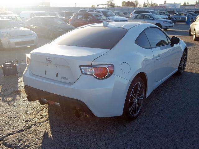 JF1ZNAA11F9709374 - 2015 TOYOTA SCION FR-S WHITE photo 4