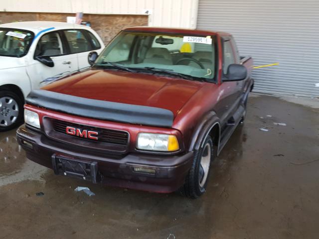 1GTCS19W7S8505798 - 1995 GMC SONOMA BURGUNDY photo 2