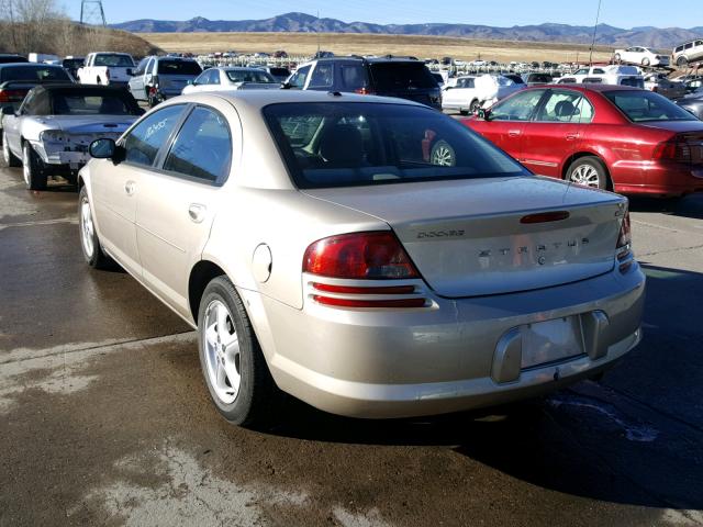 1B3EL46X56N206601 - 2006 DODGE STRATUS SX BEIGE photo 3