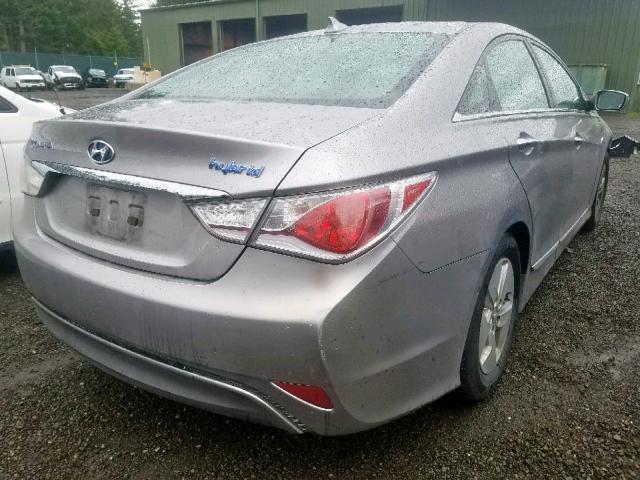 KMHEC4A47CA040463 - 2012 HYUNDAI SONATA HYB SILVER photo 4