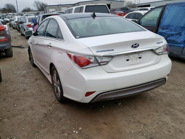 KMHEC4A41CA033475 - 2012 HYUNDAI SONATA HYB WHITE photo 3