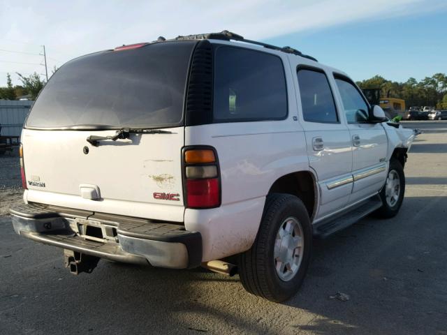 1GKEC13T45J182347 - 2005 GMC YUKON WHITE photo 4