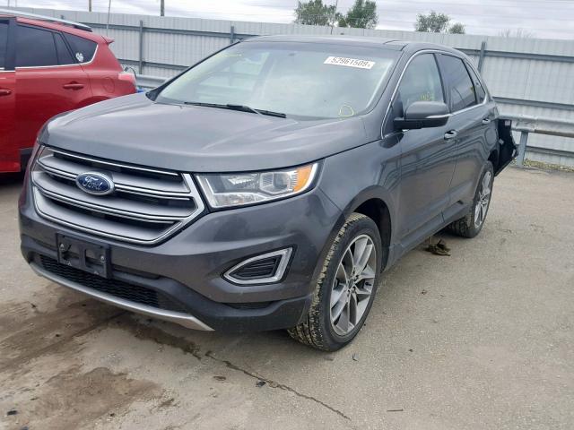 2FMPK4K85JBB15241 - 2018 FORD EDGE TITAN GRAY photo 2