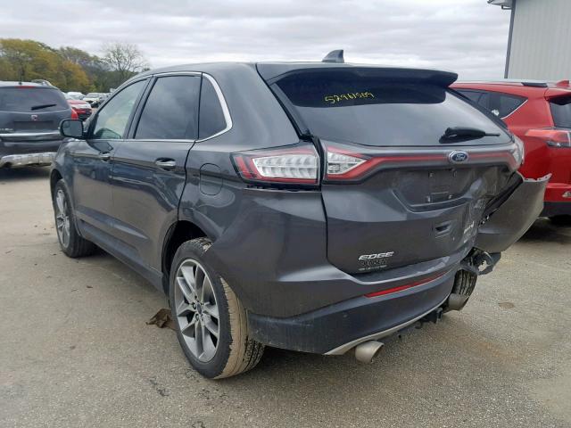 2FMPK4K85JBB15241 - 2018 FORD EDGE TITAN GRAY photo 3