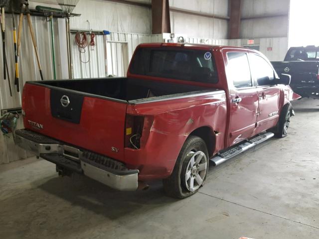 1N6BA0ED3BN320398 - 2011 NISSAN TITAN S RED photo 4