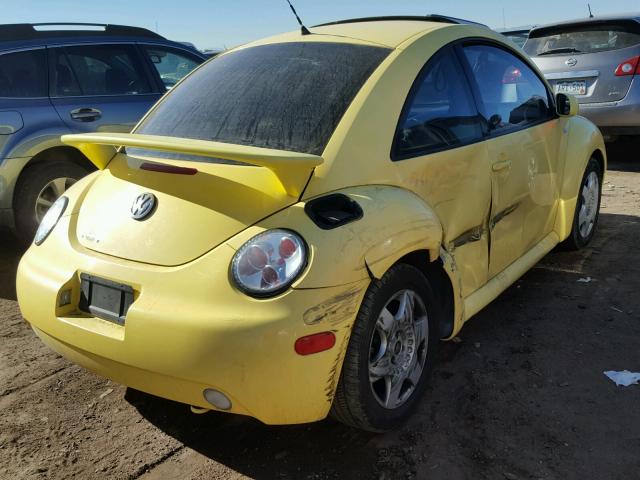 3VWCB21C51M457278 - 2001 VOLKSWAGEN NEW BEETLE YELLOW photo 4